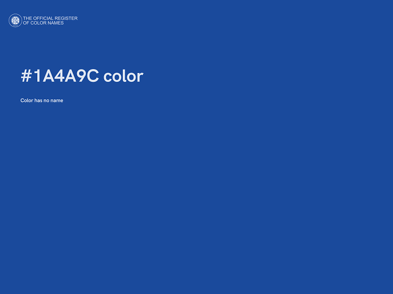 #1A4A9C color image