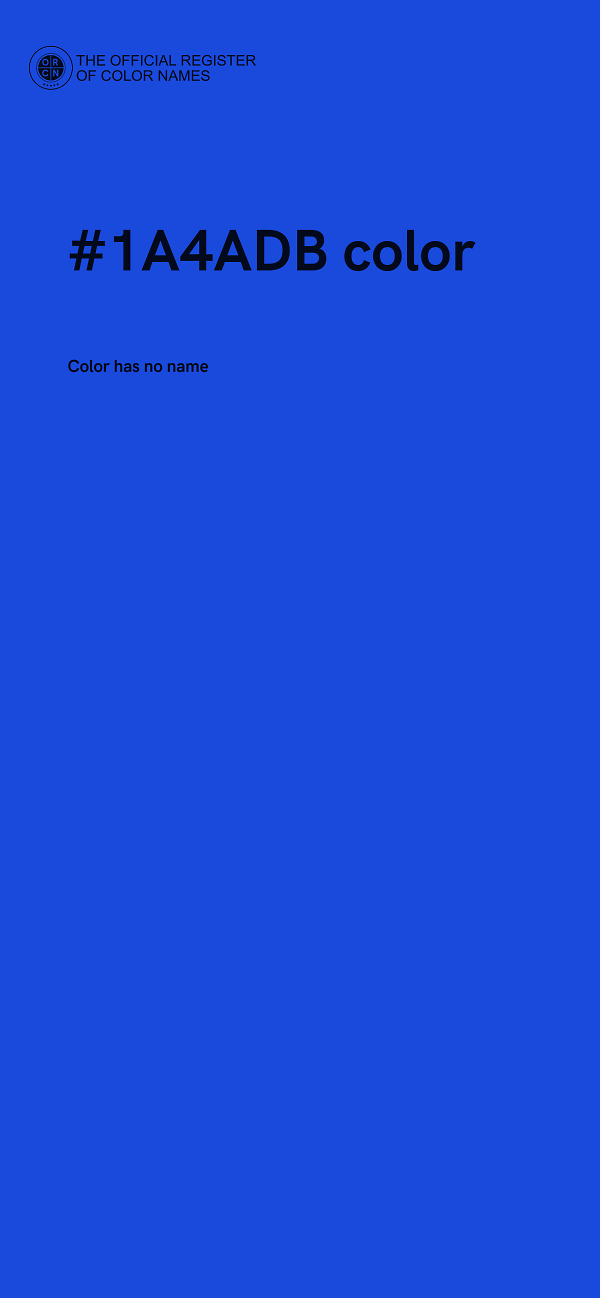 #1A4ADB color image