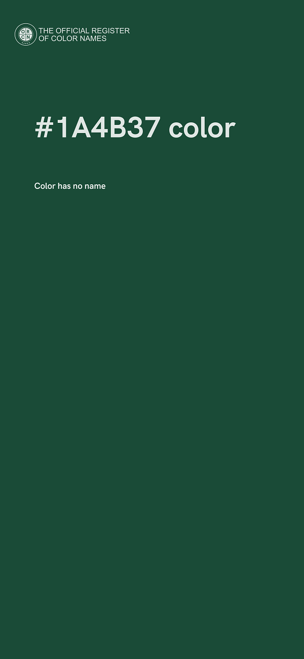 #1A4B37 color image
