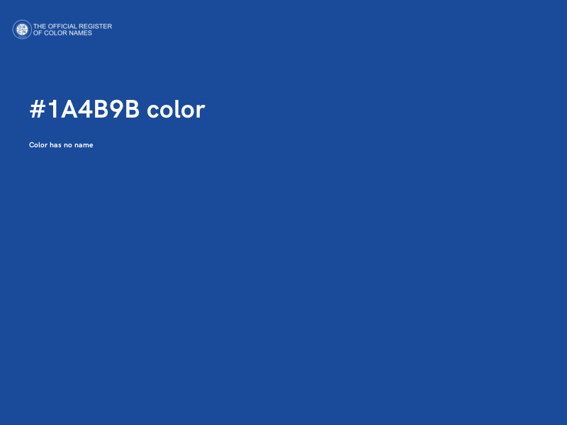 #1A4B9B color image