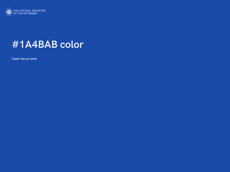 #1A4BAB color image