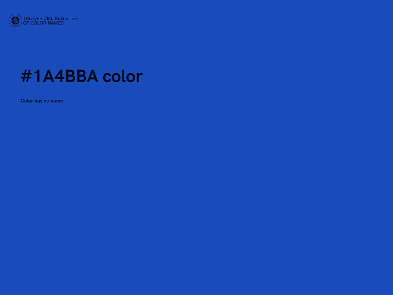 #1A4BBA color image