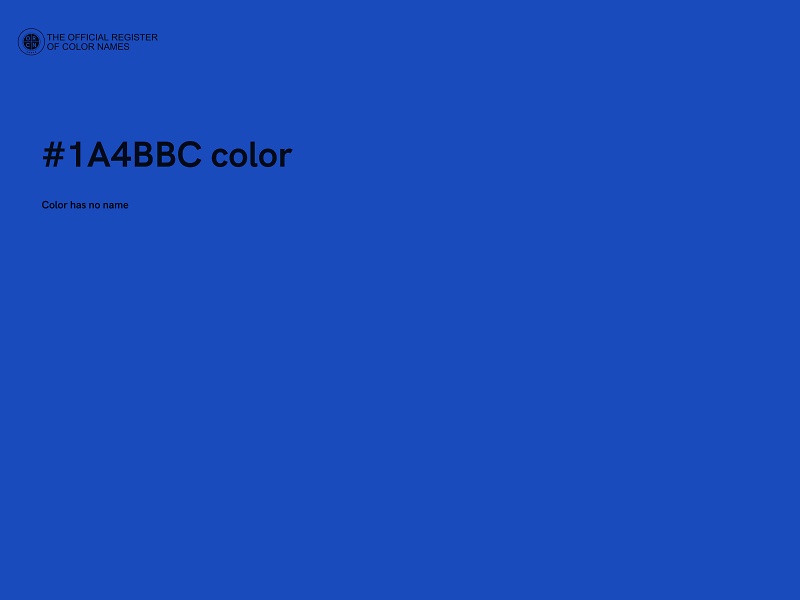 #1A4BBC color image