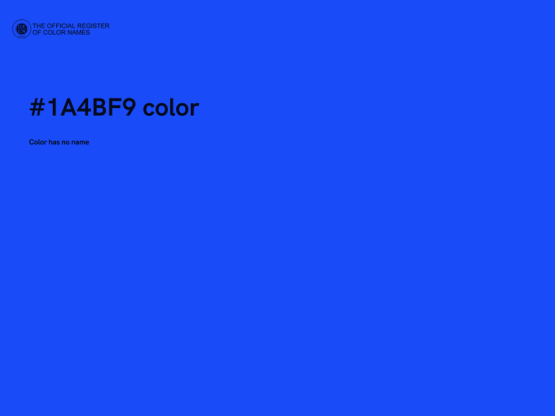 #1A4BF9 color image