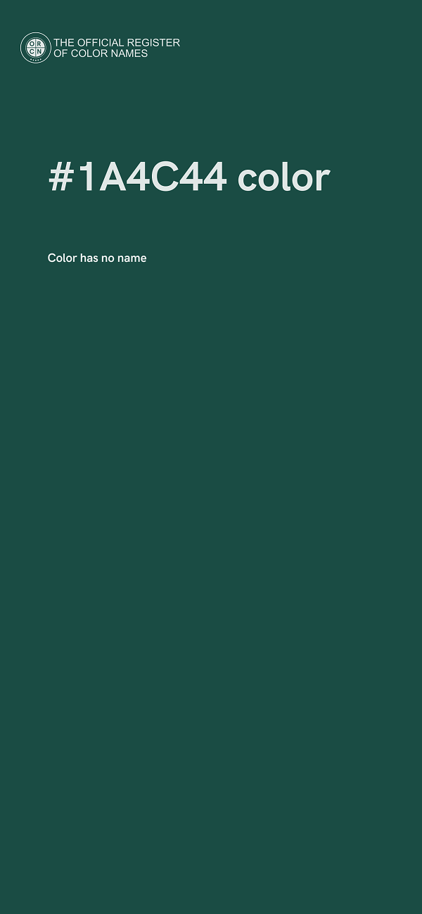 #1A4C44 color image