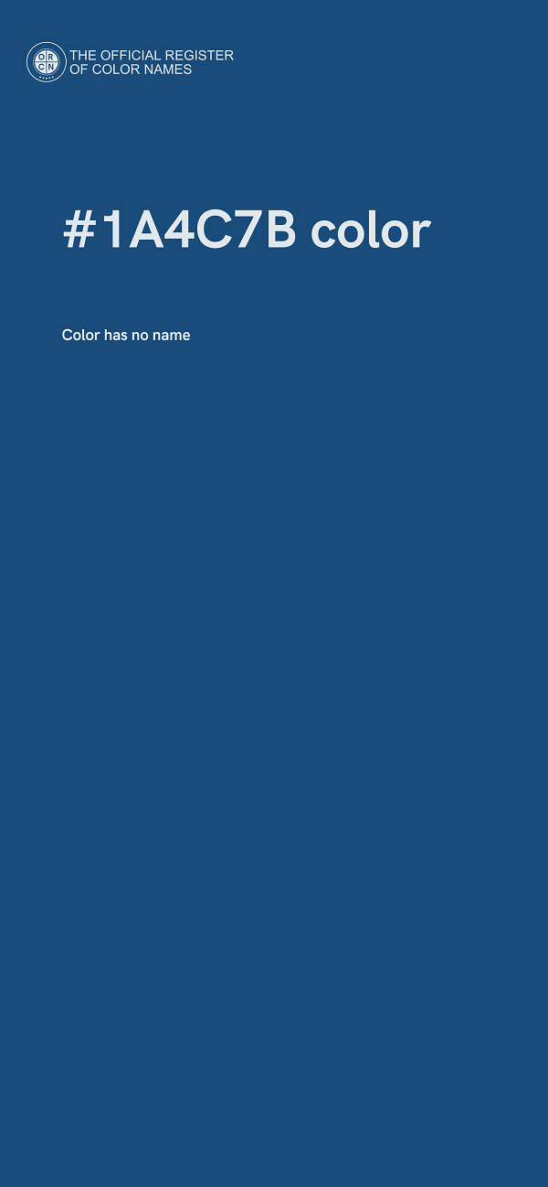 #1A4C7B color image