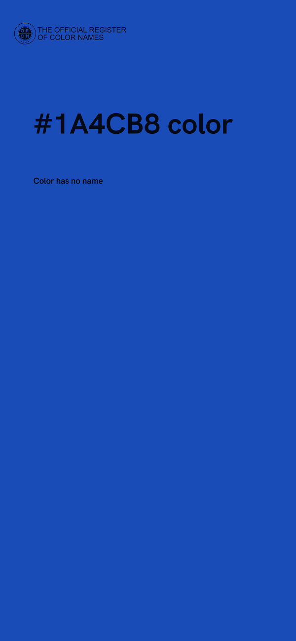 #1A4CB8 color image
