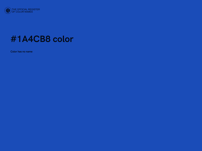 #1A4CB8 color image