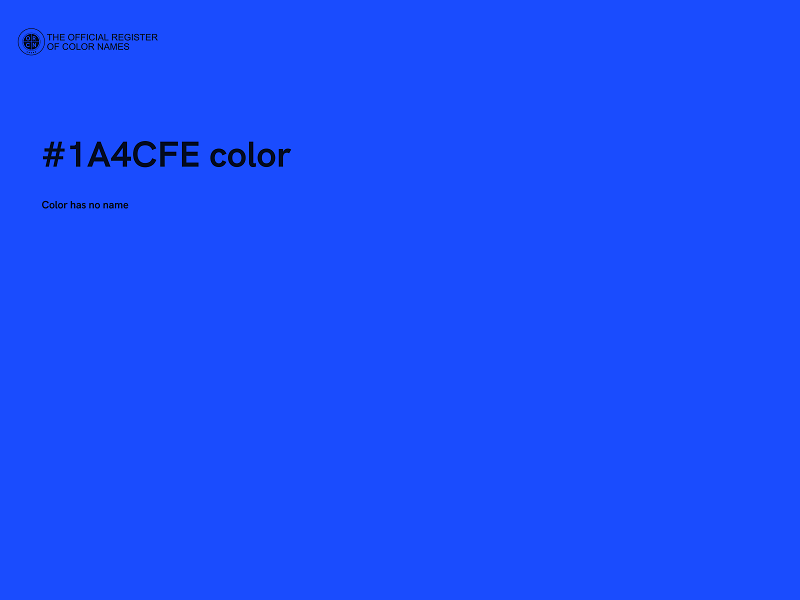#1A4CFE color image