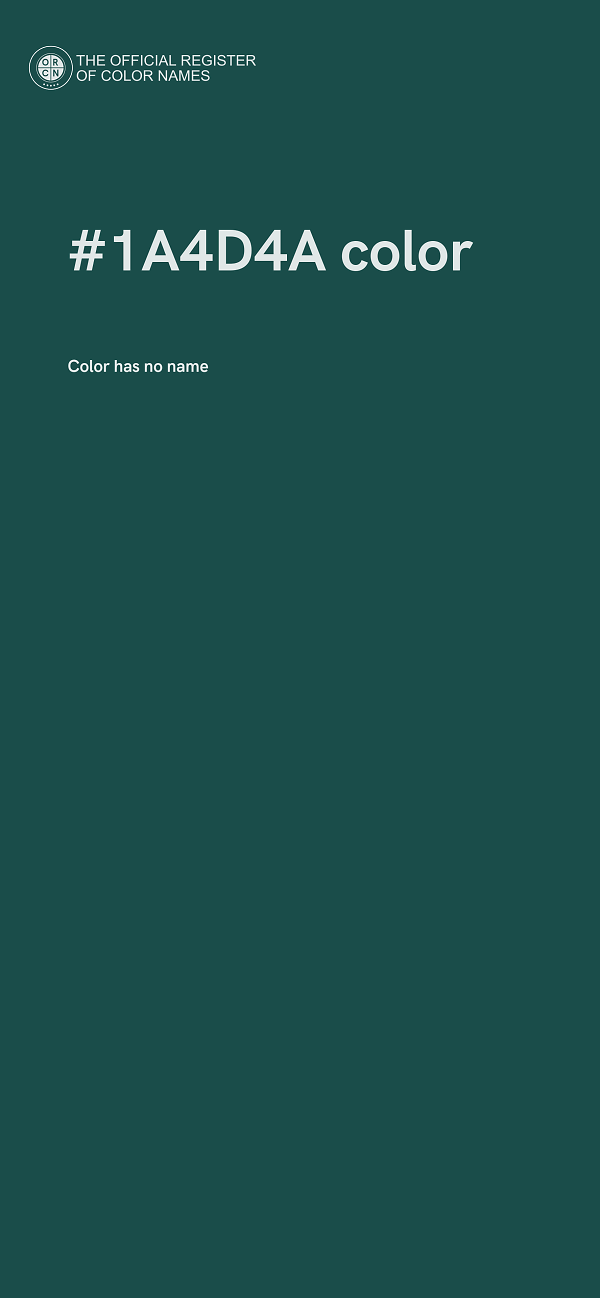 #1A4D4A color image