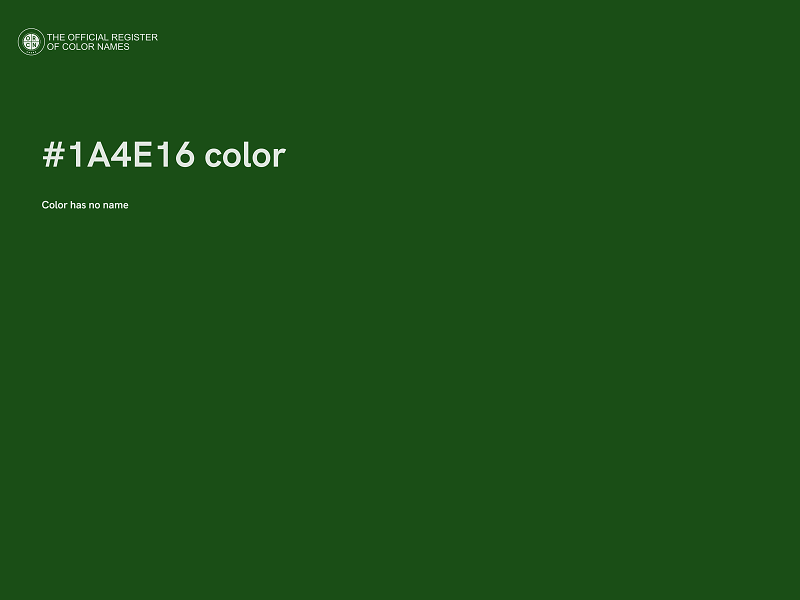 #1A4E16 color image