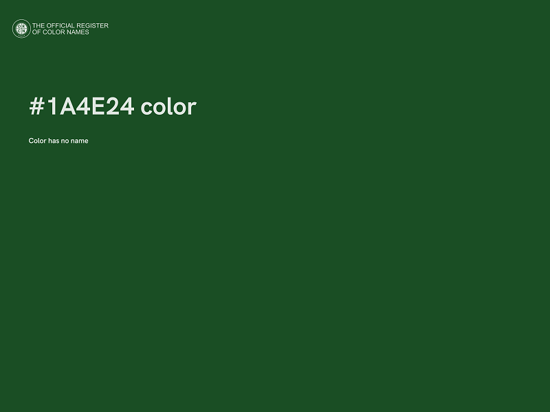 #1A4E24 color image