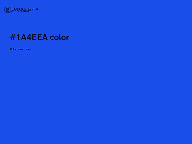 #1A4EEA color image