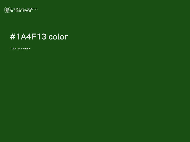 #1A4F13 color image