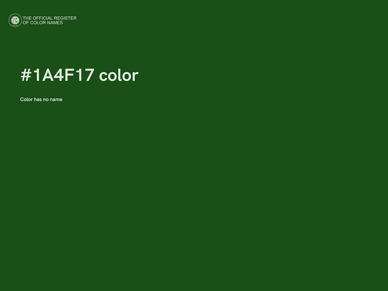 #1A4F17 color image