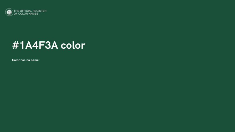 #1A4F3A color image