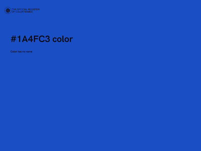 #1A4FC3 color image