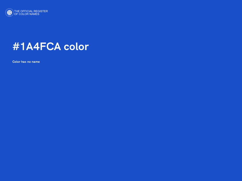 #1A4FCA color image