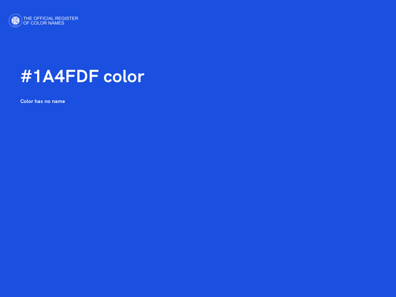 #1A4FDF color image