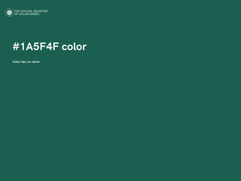 #1A5F4F color image