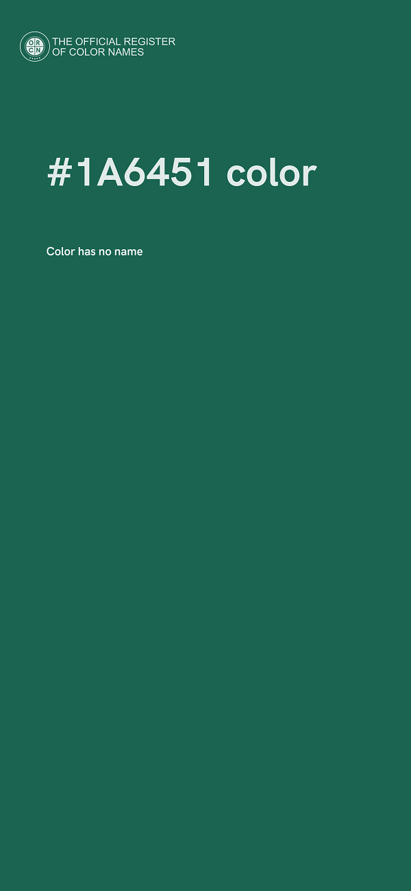 #1A6451 color image