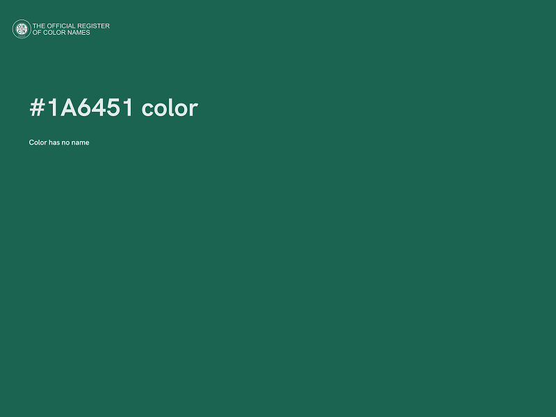 #1A6451 color image