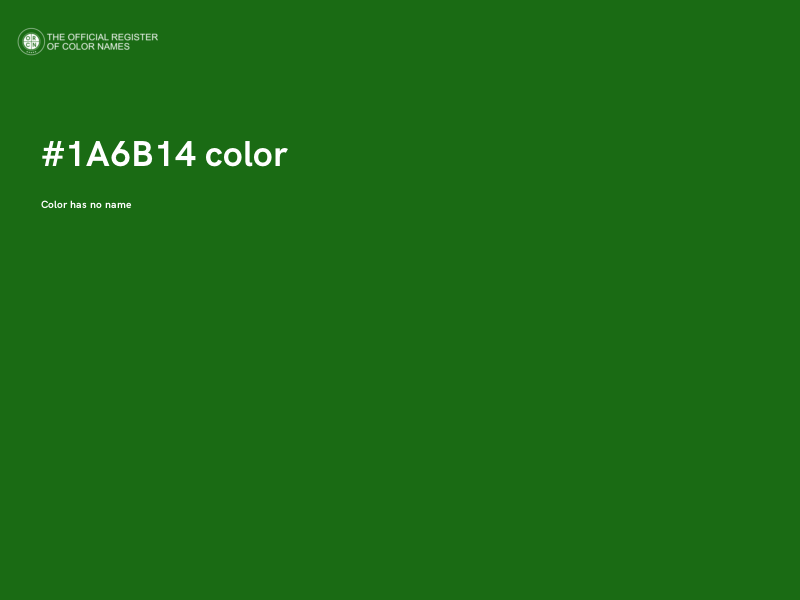 #1A6B14 color image