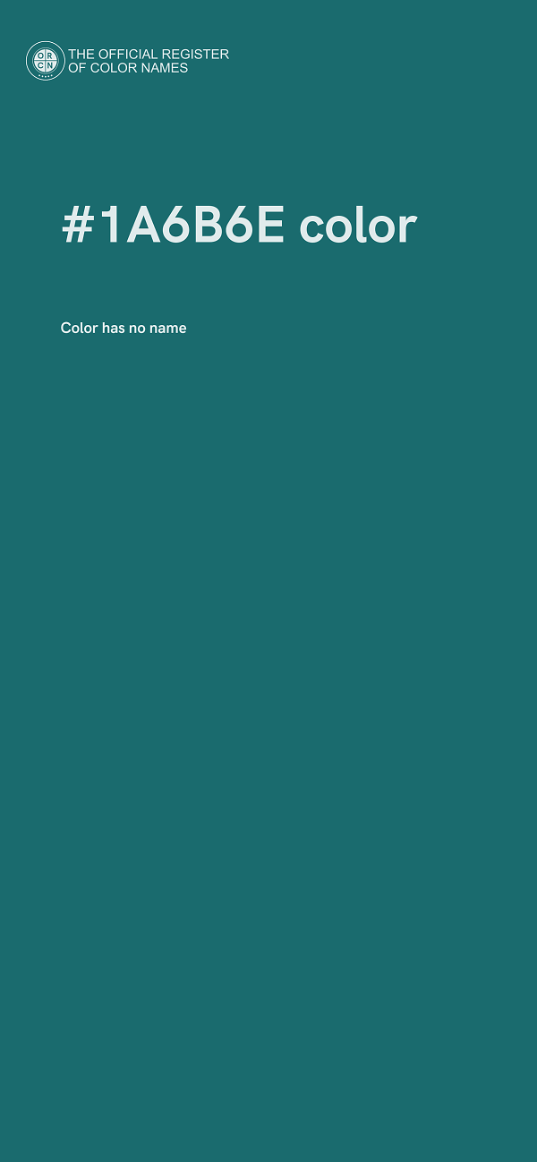 #1A6B6E color image