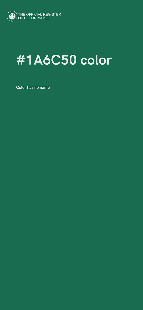 #1A6C50 color image