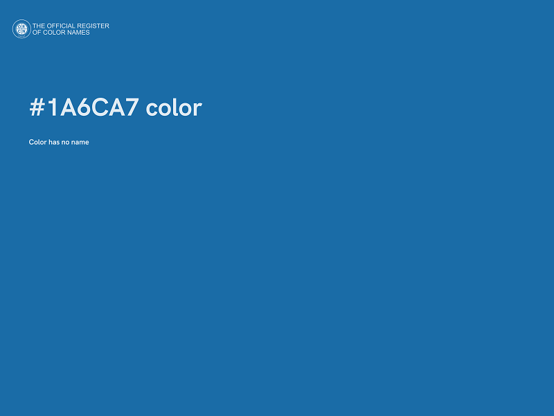 #1A6CA7 color image