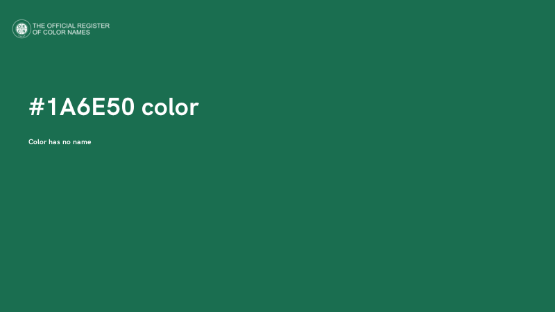 #1A6E50 color image