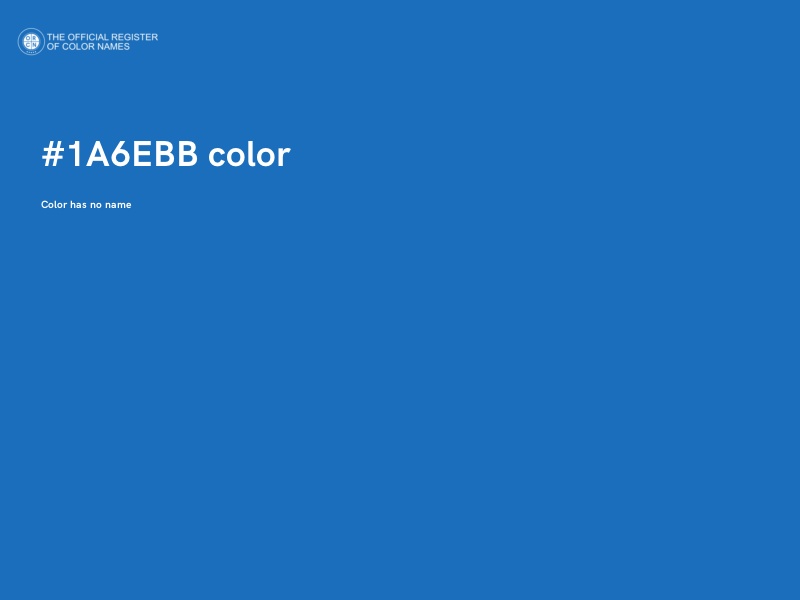 #1A6EBB color image