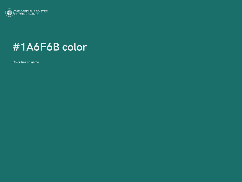 #1A6F6B color image