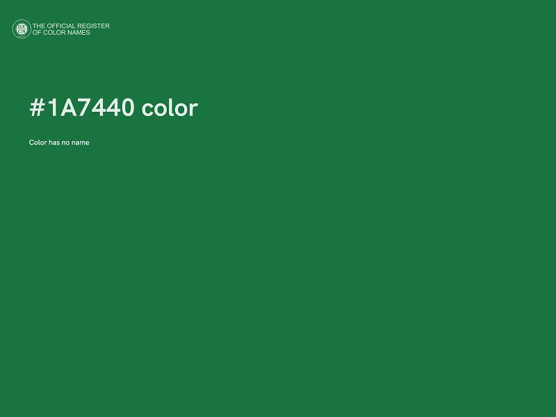 #1A7440 color image