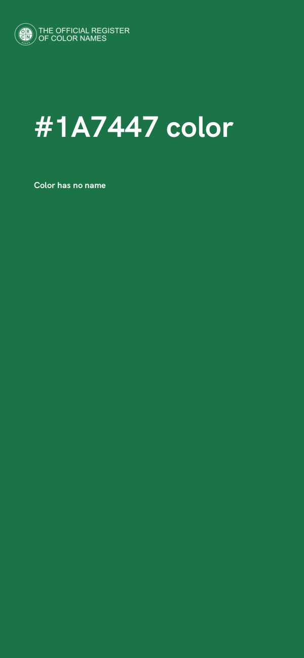 #1A7447 color image