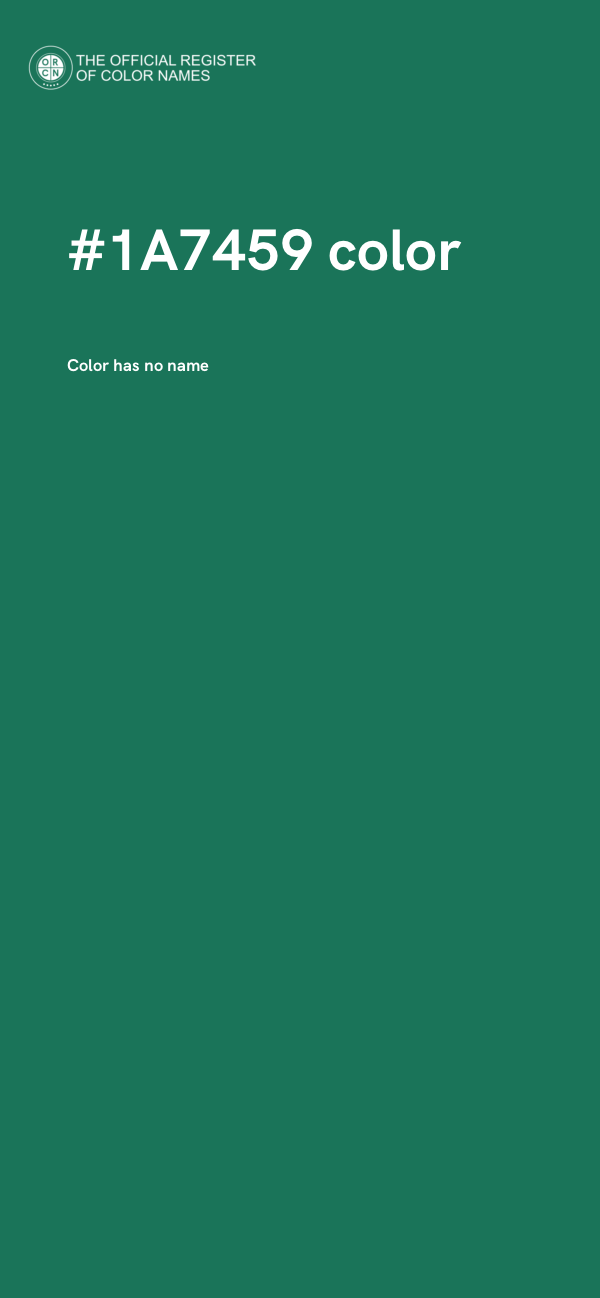 #1A7459 color image