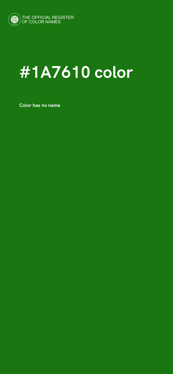 #1A7610 color image