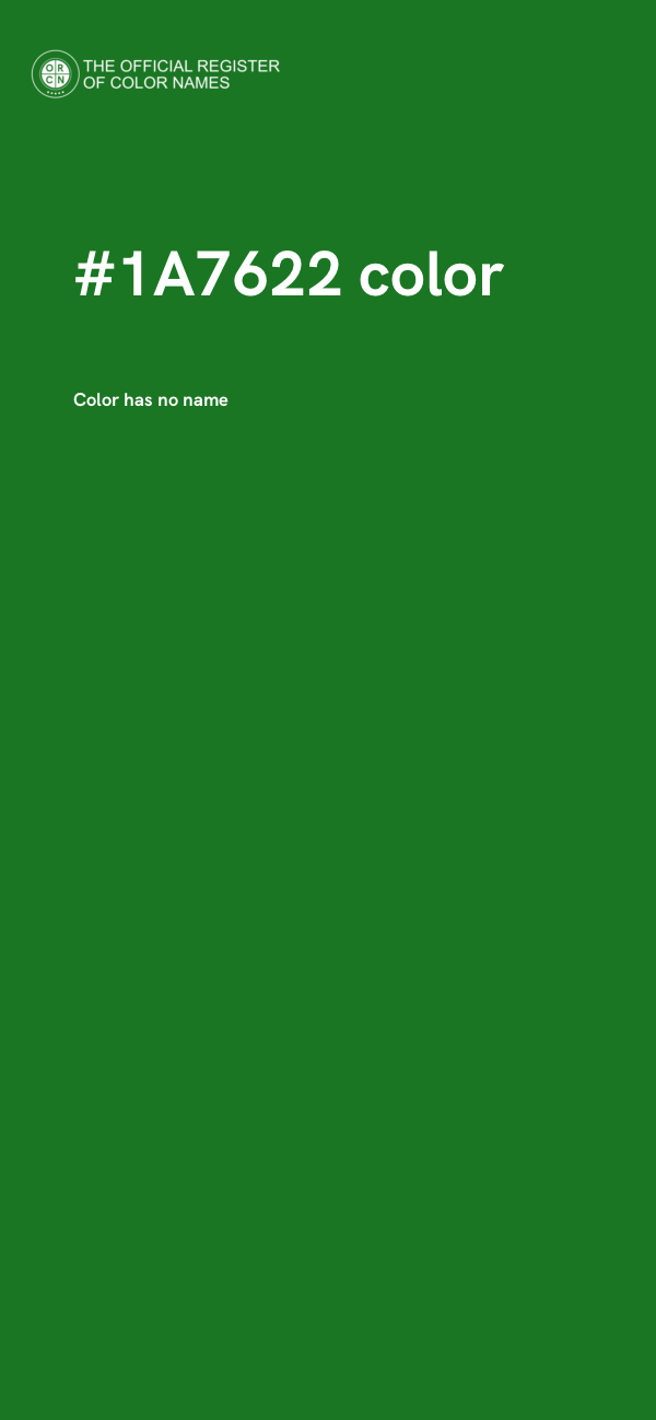 #1A7622 color image