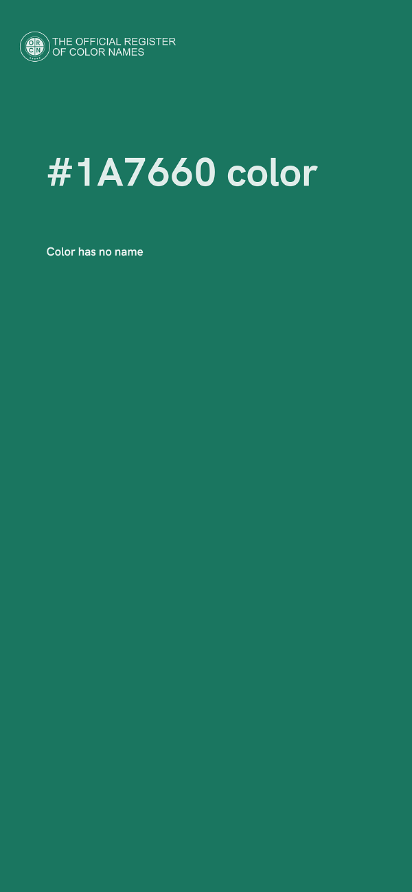 #1A7660 color image