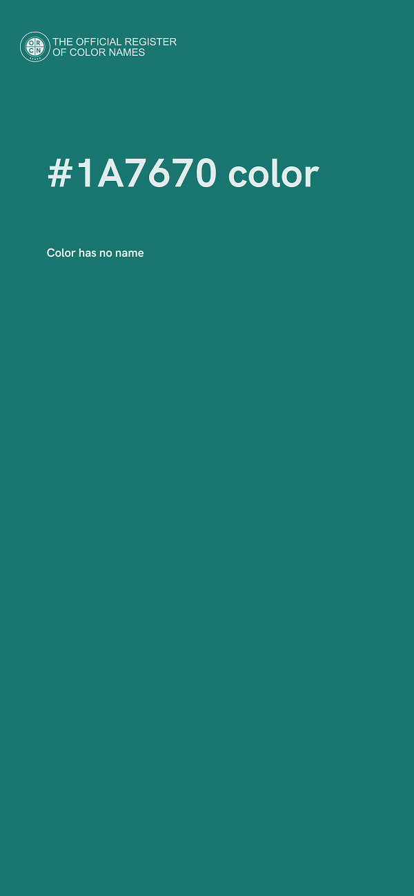 #1A7670 color image