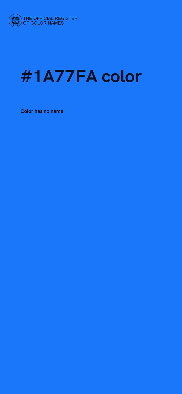 #1A77FA color image