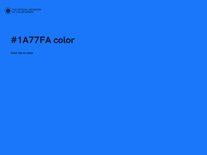 #1A77FA color image