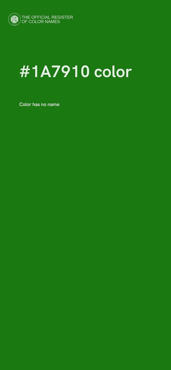 #1A7910 color image