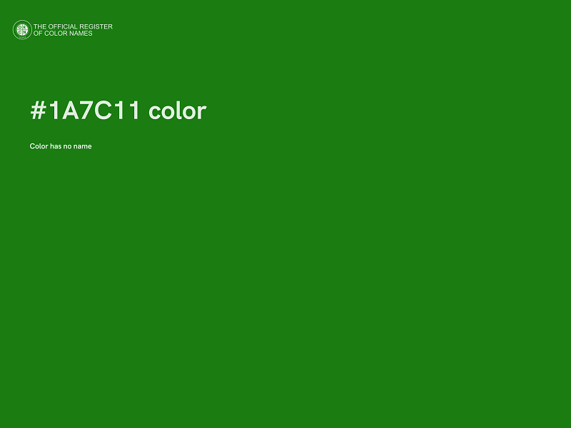 #1A7C11 color image