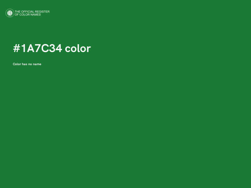 #1A7C34 color image