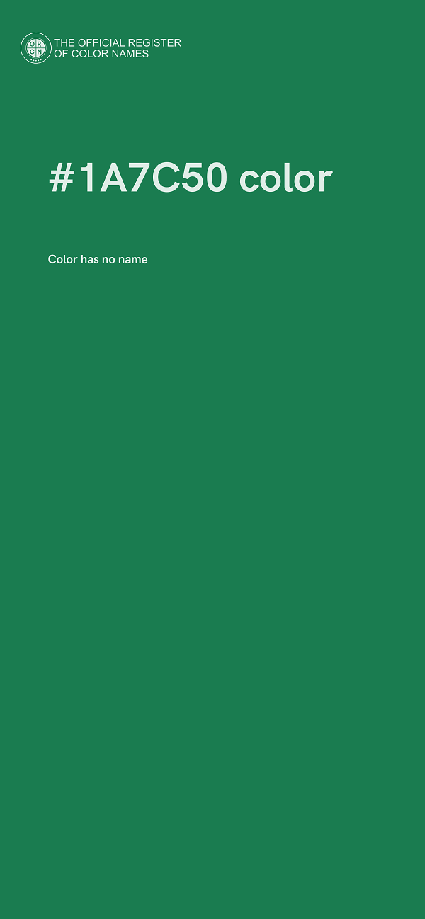 #1A7C50 color image