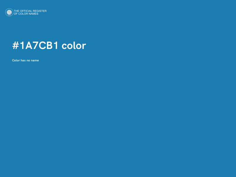 #1A7CB1 color image