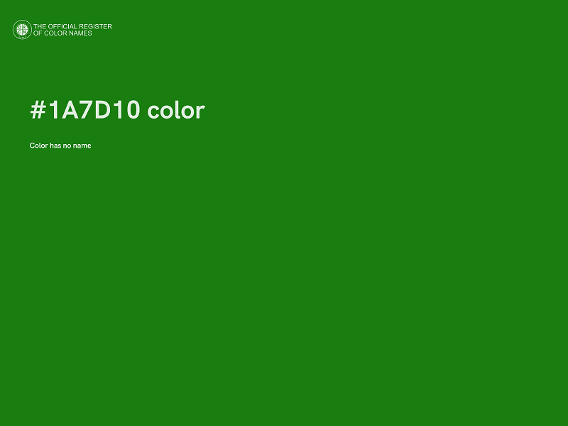 #1A7D10 color image