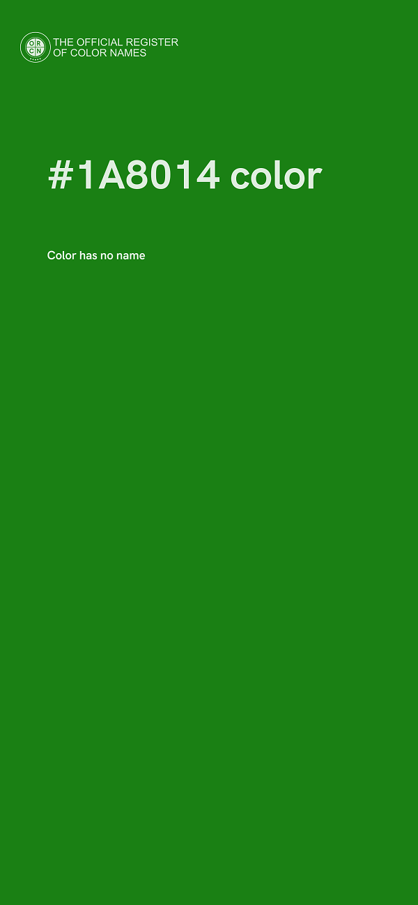 #1A8014 color image