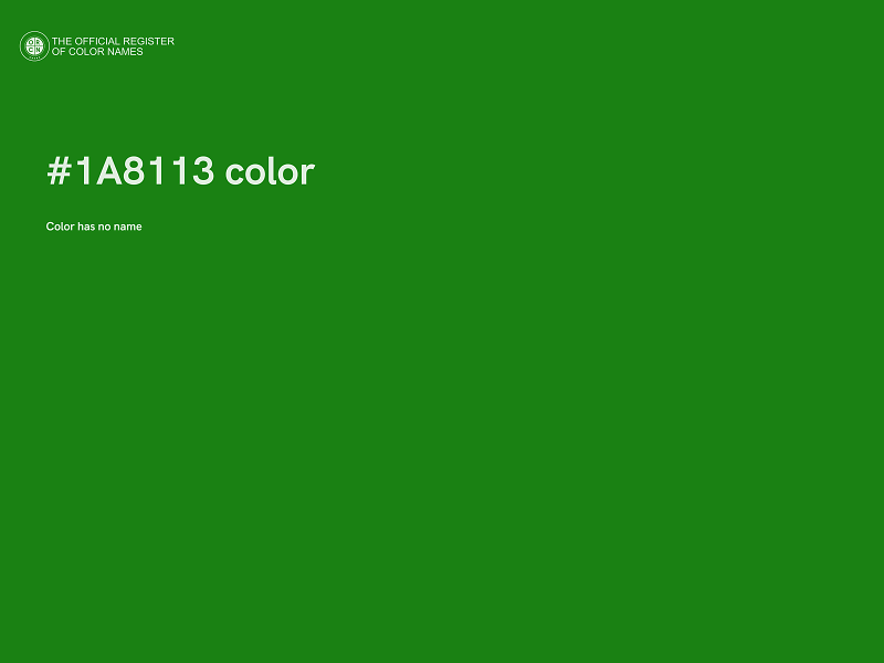 #1A8113 color image